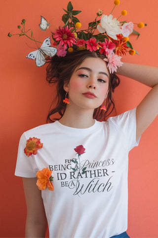 F**K being a princess, I'd rather be a witch Premium White tee - Spellcraft