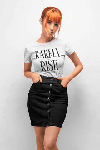 Karma Will Rise - White Premium Tee By Esme Rose - Spellcraft