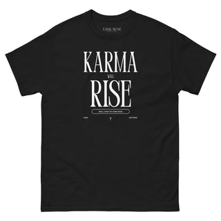 Unisex KARMA WILL RISE Premium BLACK tee - Spellcraft